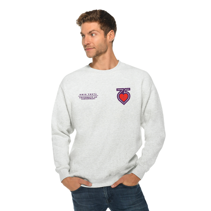 SigEp 75th Crewneck - Heather White