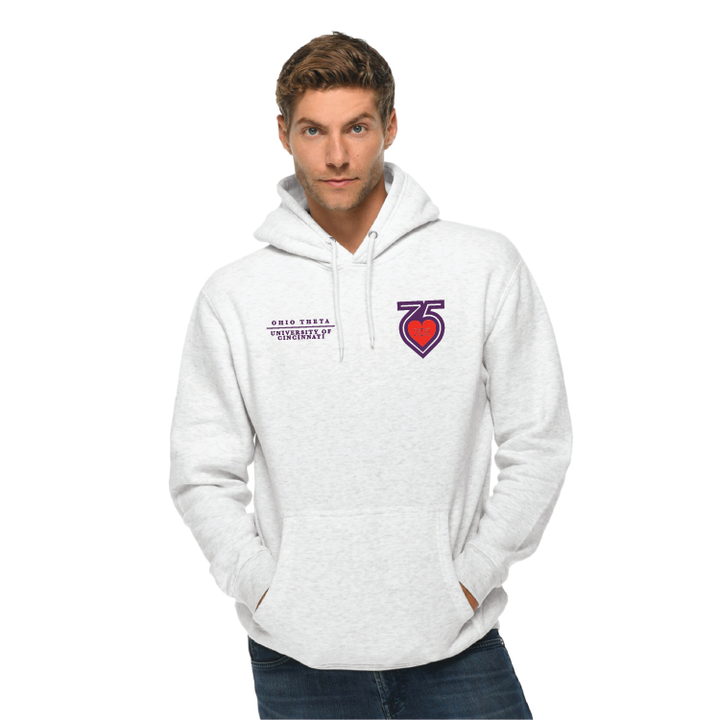 SigEp 75th Hoodie - Heather White