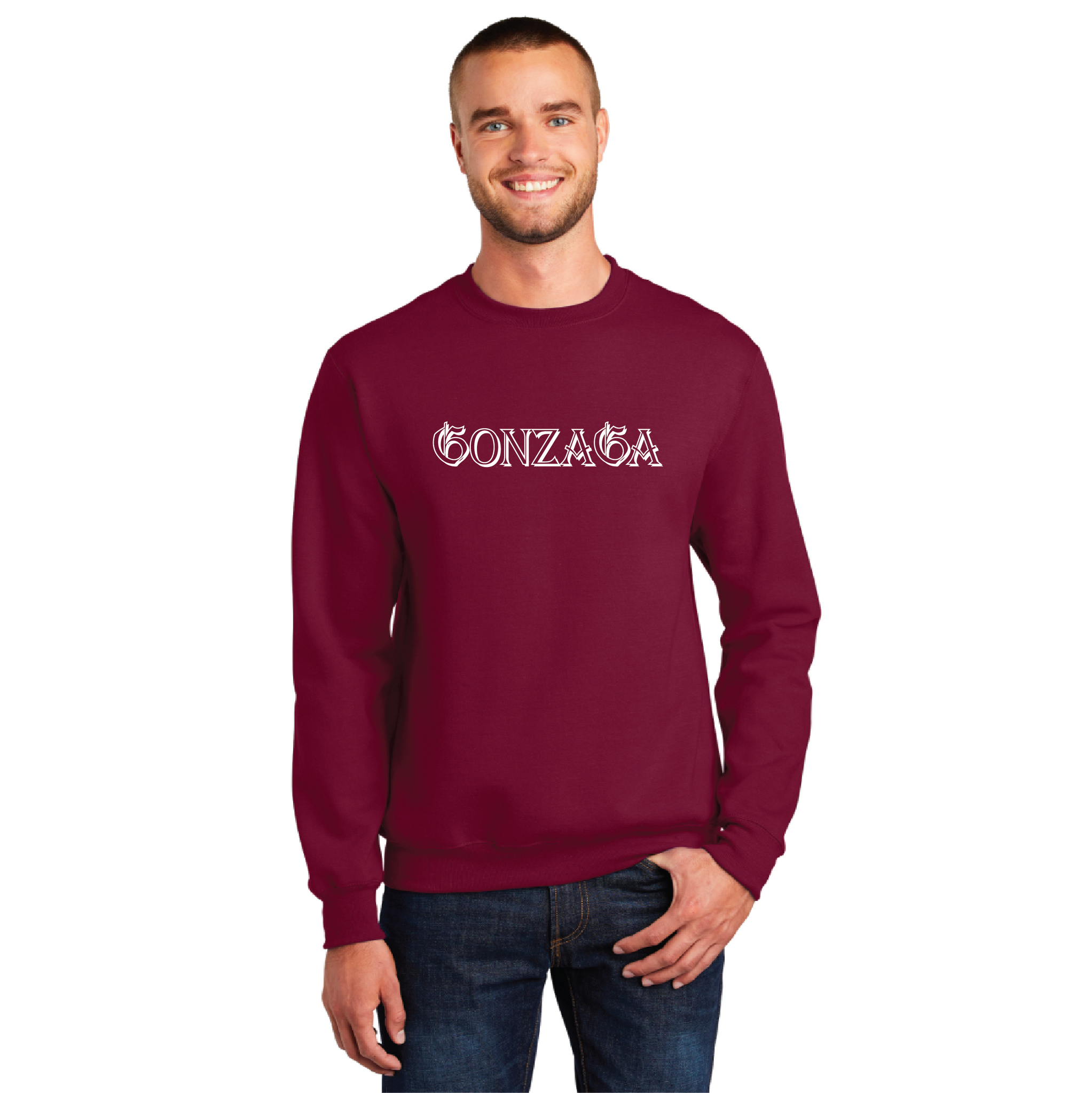 Gonzaga University Crewneck increvable Sweatshirt Gonzaga